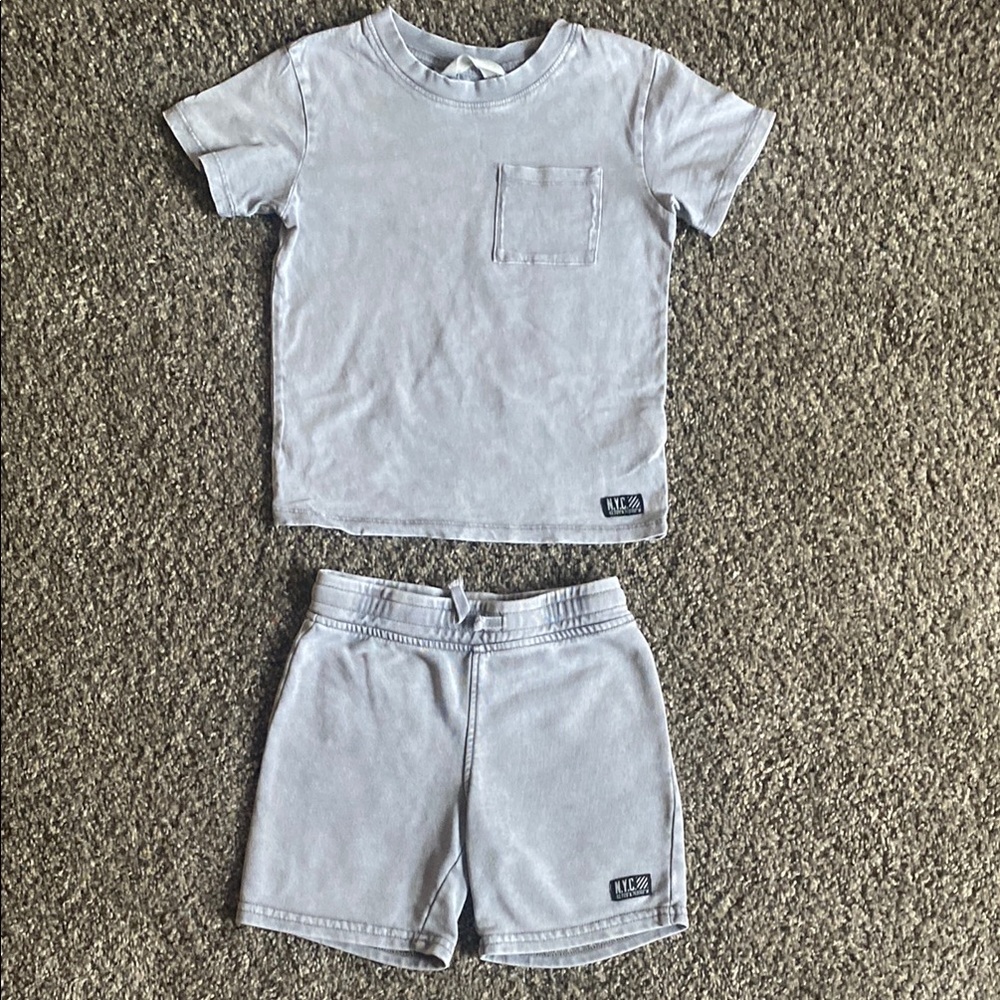 H&M Kids Matching Set in Light Gray
